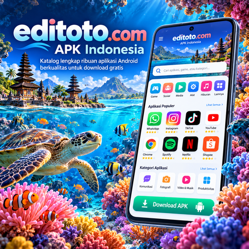 Ilustrasi informasi aplikasi editoto